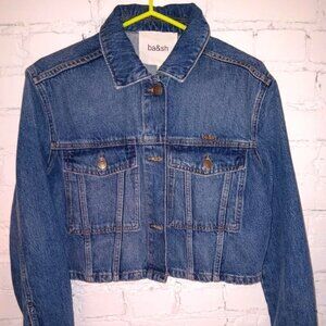 NWOT Ba&sh women blue denim jacket size S